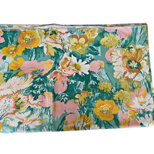 Waverly Garden Party Fabric 1.3 Yards Green Tropical Watercolor Floral Flower